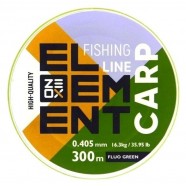 Волосінь для лову риби, ZEOX Element Carp Fluo Green, 300м, перетин 0,405мм
